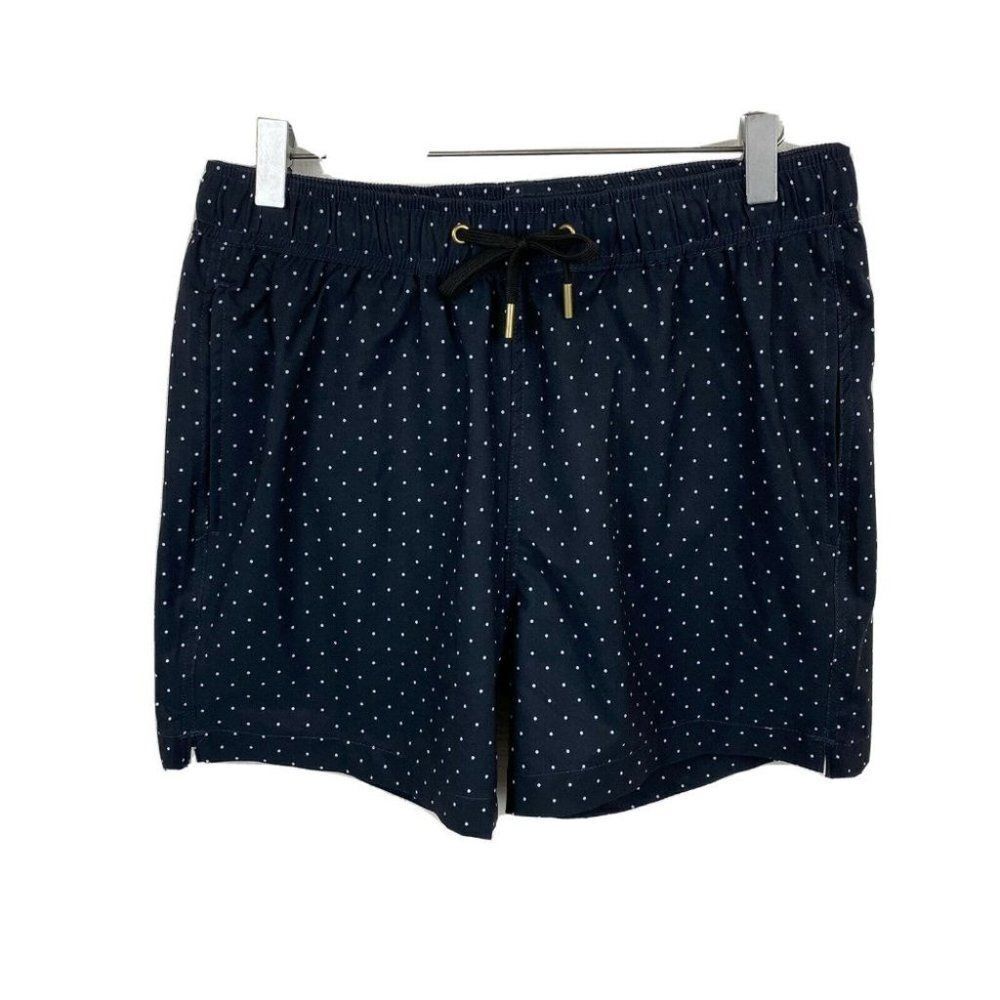 WeWoreWhat Boyfriend Swim Bottoms S Mens Black Micro Polka Dot Mesh Lining
